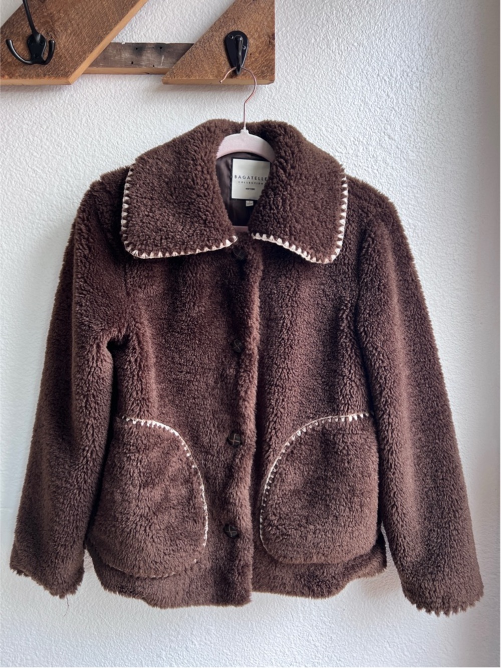 Bagatelle Peter Pan Collar Faux Fur Jacket SM
